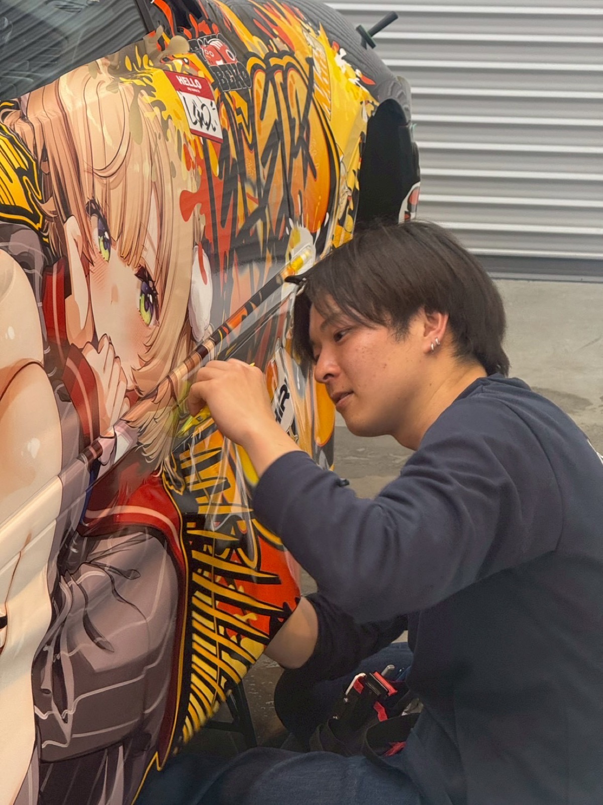 ラッピング作業のアップ